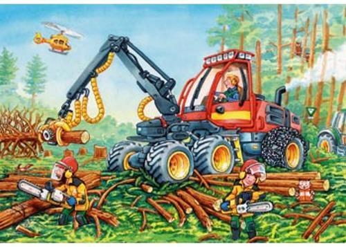 Ravensburger - Diggers at Work Puzzle 2x24 Pieces
