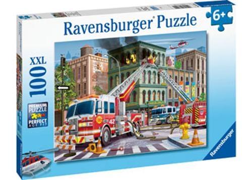 Ravensburger - Fire Truck Rescue Puzzle 100 Pieces