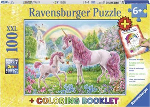 Ravensburger - Magical Unicorns Puzzle Colour Bk 100 Pieces