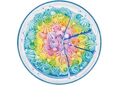 Ravensburger - Rainbow Cake Circle Puzzle 500 Pieces
