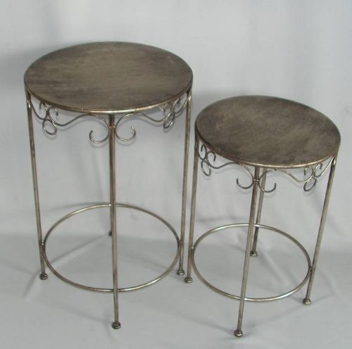 Side Tables Metal Set of 2 - 60cm
