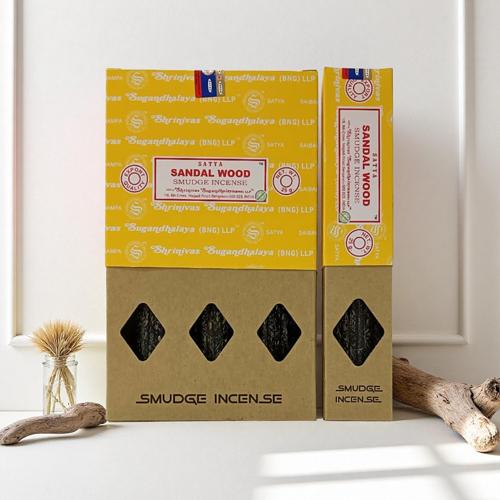 Satya Sandalwood Smudge Incense Sticks 25g Pack of 12
