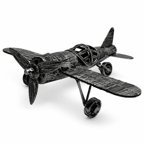 Vintage Metal Tiger Moth Plane Ornament 23cm