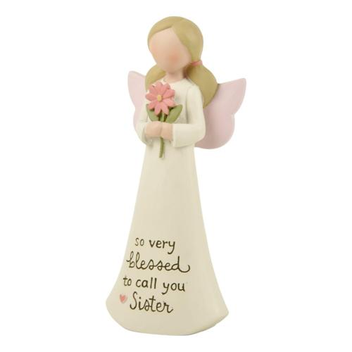 Sister Angel Polyresin Figurine 13cm With Sentiment