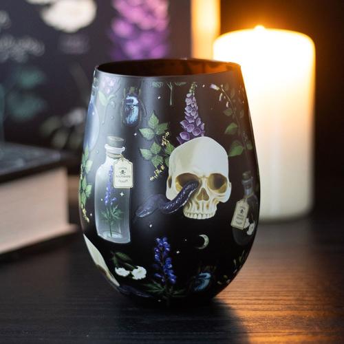 Venom & Vines Skull Botanical Stemless Glass 500ml