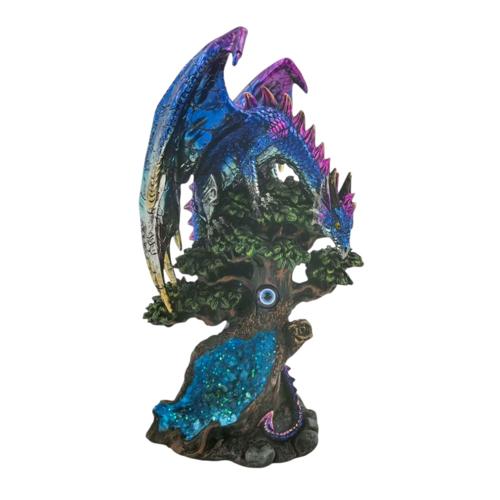 Blue Dragon Tree Of Life Polyresin Figurine 25cm