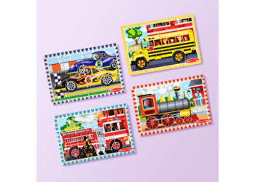 Melissa & Doug - Vehicles Puzzles In A Box