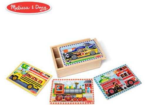 Melissa & Doug - Vehicles Puzzles In A Box