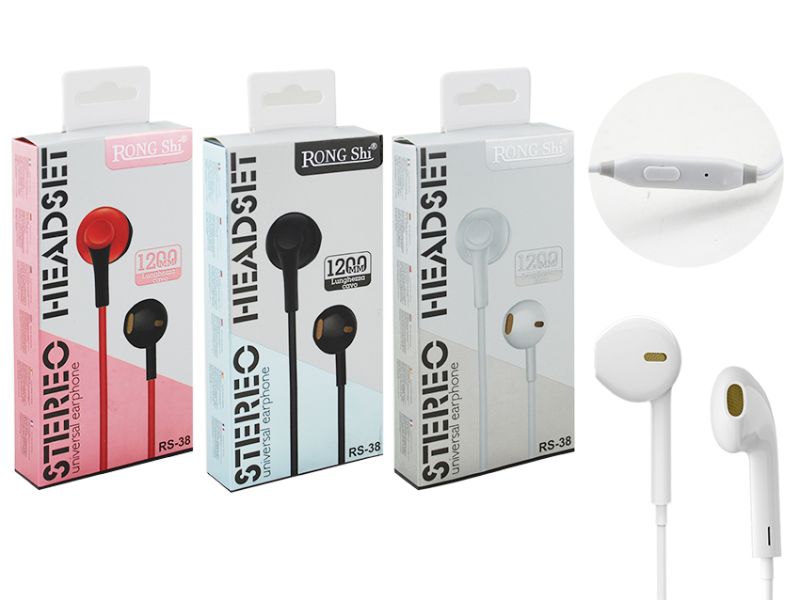 Stereo Head Set with Mic - Rong Shi (Set of 12)