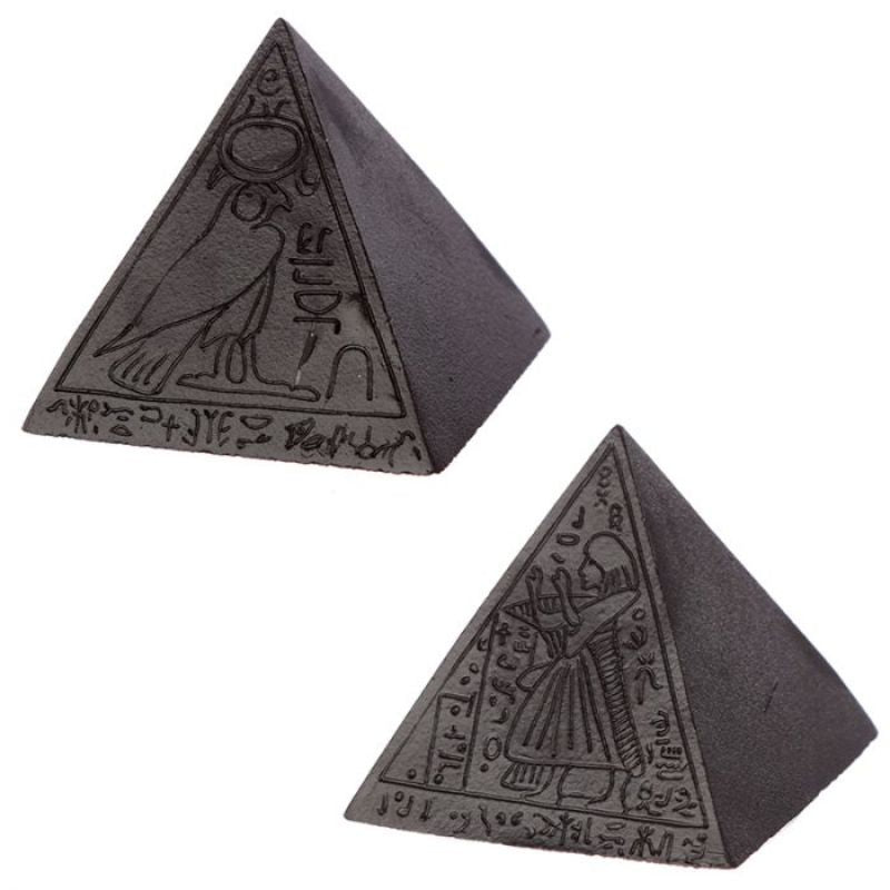 Ornament - Black Egyptian Pyramid 5cm (Set of 4)