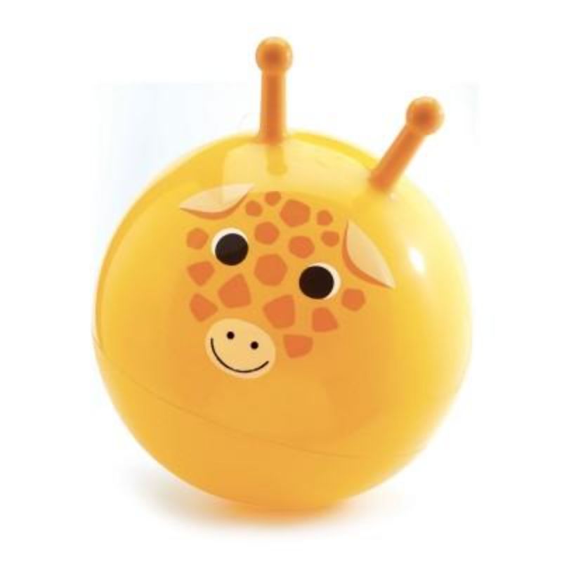 Vibrant Hopper Ball - Jumpy Gigi designed for fun exercise, featuring two ergonomic handles for secure bouncing.