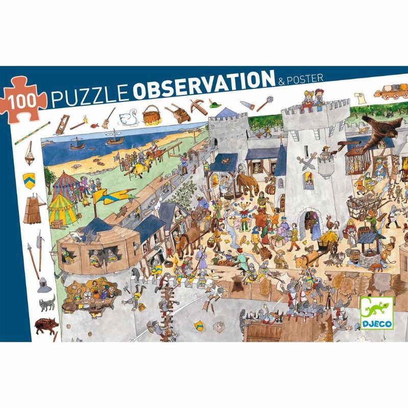 Puzzle - Fortified Castle (100pcs) - Djeco
