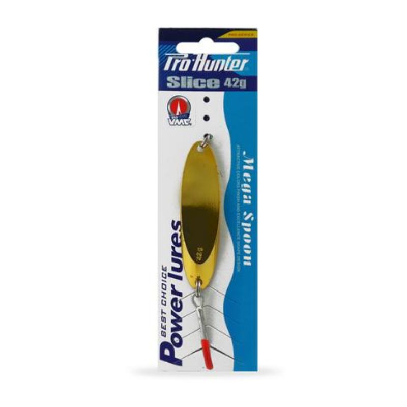 Gold Pro Hunter Slice 42g lure, designed for Kahawai fishing, featuring excellent casting action and vibrant visibility.