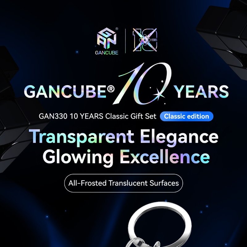 GAN: GAN330 Keychain - 10 Years Special Edition - 3×3 Cube