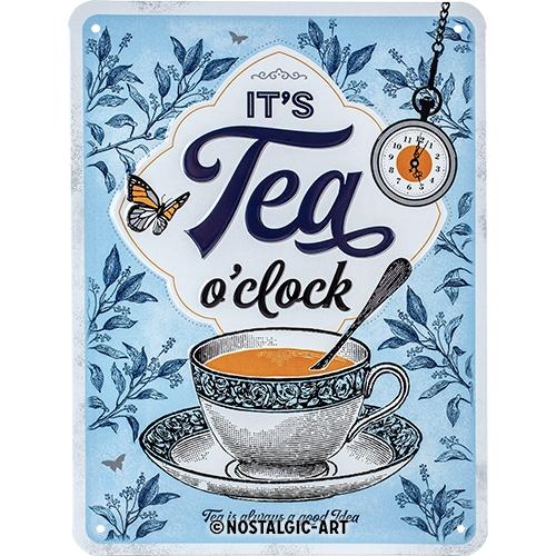 Metal Tin Sign - It's Tea O'Clock