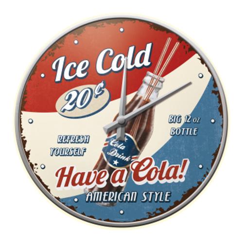 Metal Wall Clock - Have a Cola!