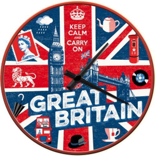 Metal Wall Clock - Great Britain
