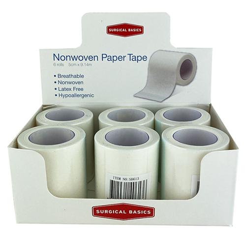 PAPER TAPE WHITE 5CMX9.14M (Set of 6)