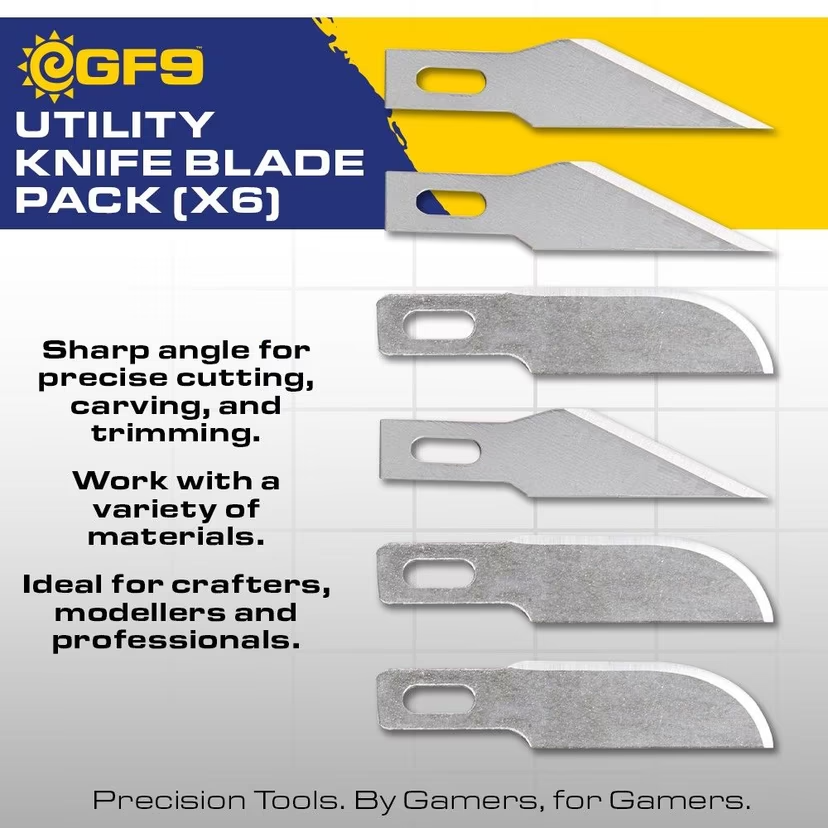 Gale Force 9: Precision Hobby Tools - Utility Knife Blade Pack (6)