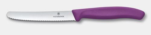 Victorinox Tomato & Sausage Knife 6.7835- 11cm Purple Handle