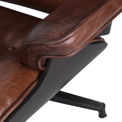 Eames Chair & Footstool Vintage Cigar - 780 X 850 X 890
