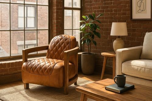 Strattonburg Club - Cognac Brown / Oak