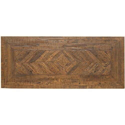 Chevron Parquet Dining Table with Forged Steel Legs - Walnut - 2400 X 1100 X 780