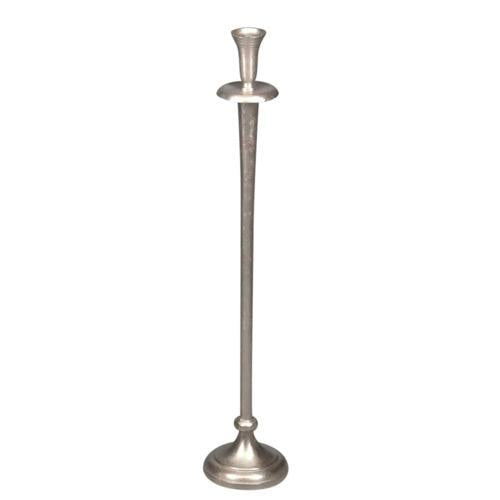Aluminium Round Candle Holder (m) - Silver