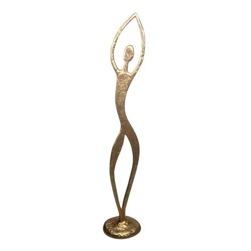 Aluminium Xl Figurine Decorative Arms Upwards - Gold
