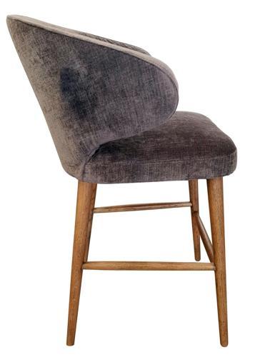 Venus Barstool Grey Chenille - Seat Height 650