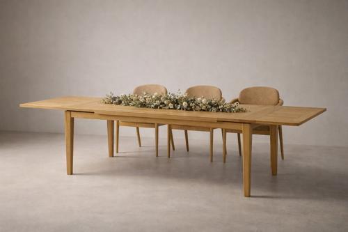 Atlas Ash Extension Dining Table - 500mm Ext At Each End