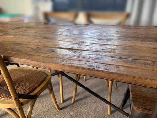Industrial Dining Table Old Elm / Iron - 1800 X 900 X 780