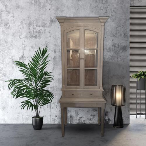 Secretary's Cabinet Antique Grey Old Pine