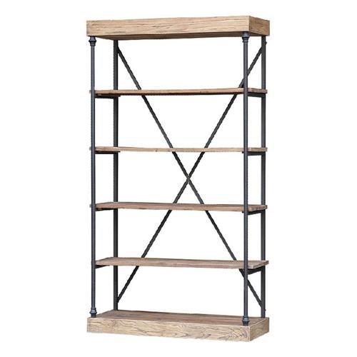 Medium Elm Bookcase - Reclaimed Elm / Iron