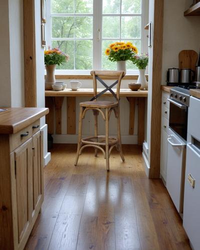 Cross Back Barstool Bench Height - Oak