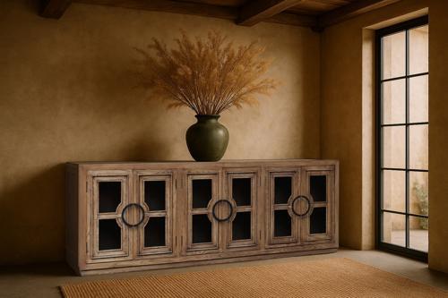 Byron Oak Sideboard - Reclaimed Oak - 2260 X 450 X 800