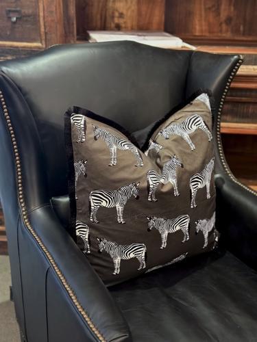 Snugg & Co. Cushion Cover - Zebra Print Cushion Cover - Green Velvet