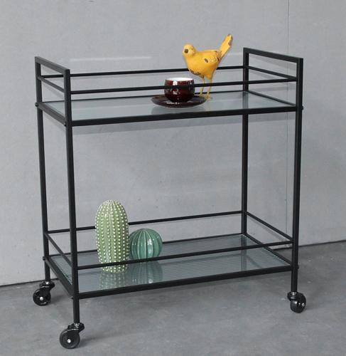 Metal Bar Cart - Black - 600 X 330 X 670