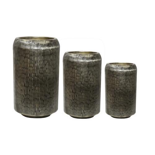 Planter Set of 3 - Antique Brass - 370 X 370 X 600