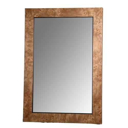 Burl Walnut Rectangle Mirror - Veneer / MDF