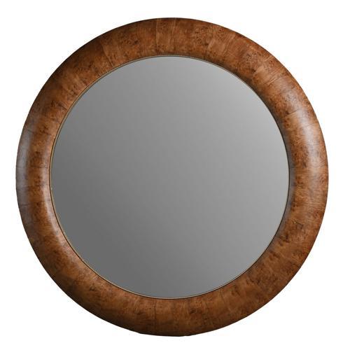 Walnut Round Mirror - Veneer / MDF - 1520x1520x55; 28kgs
