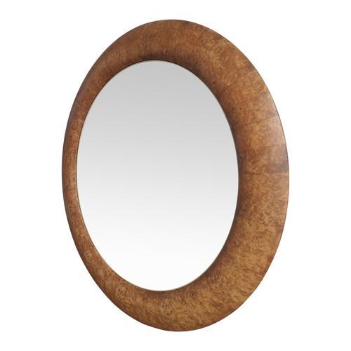 Walnut Round Mirror - Veneer / MDF - 1520x1520x55; 28kgs