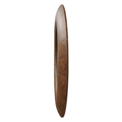 Walnut Round Mirror - Veneer / MDF - 1100x1100x60; 13kgs