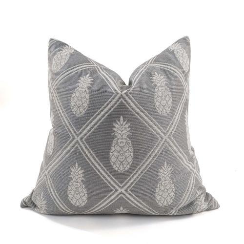 Cushion Cover - Pineapple - Grey / White - 550 X 550