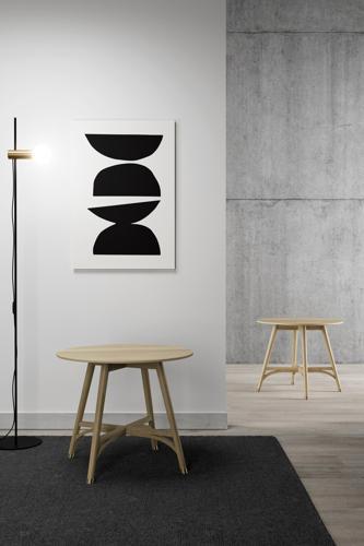 Nordic Oak Coffee Side Table - 600 X 600 X 500