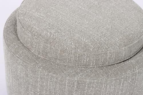 Luna Ottoman - Taupe with Reversible Ash Wooden Tray