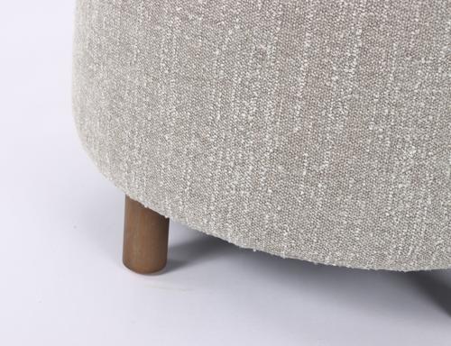 Luna Ottoman - Taupe with Reversible Ash Wooden Tray