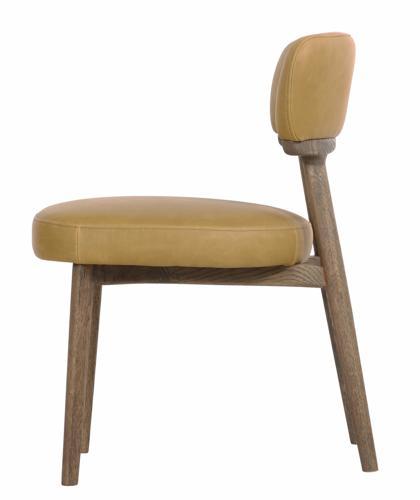 Willow Dining Chair in Ginger Leather - 465 X 600 X 775