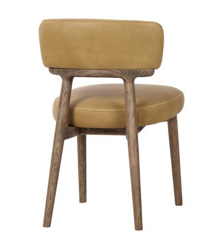 Willow Dining Chair in Ginger Leather - 465 X 600 X 775