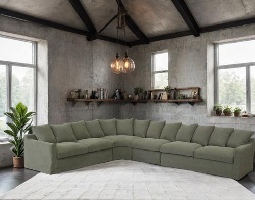 Lucca Right 2 Seater - Olive